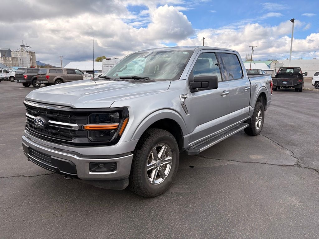 2025 Ford F-150 XLT in Silver Metallic — front three-quarter view