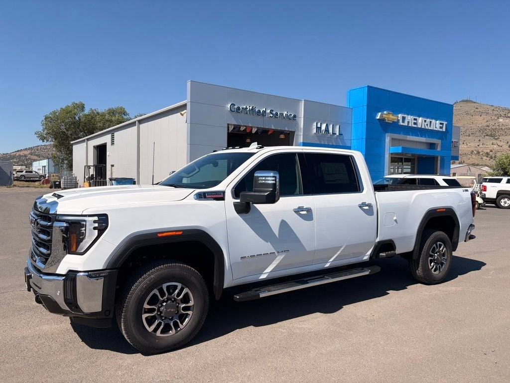 2026 GMC Sierra 3500 HD SLT in Summit White — front three-quarter view