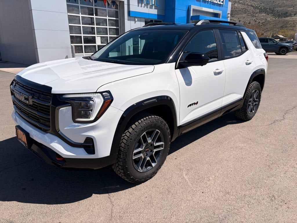 2026 GMC Terrain AT4 in Summit White — front three-quarter view