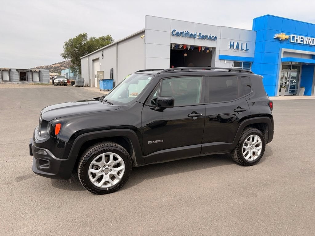 2018 Jeep Renegade Latitude in Black — front three-quarter view